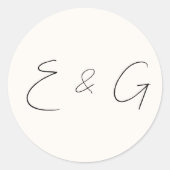 bruiloft ronde sticker (Voorkant)