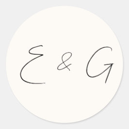 bruiloft ronde sticker