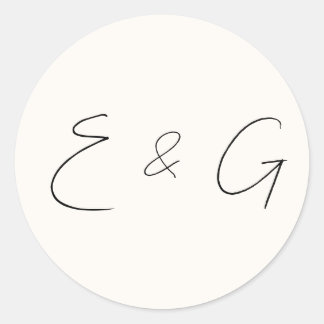 bruiloft ronde sticker