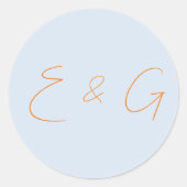 bruiloft ronde sticker (Voorkant)