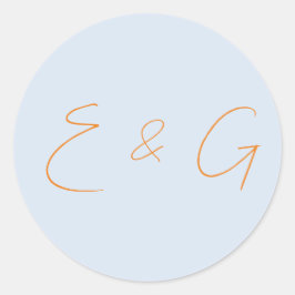 bruiloft ronde sticker