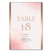 BRUILOFT | Roos Blush Waterverf Splash Kaart (Achterkant)