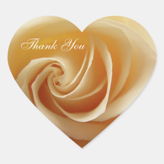 Bruiloft Roos Dank u Stickers (Voorkant)