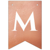 Bruiloft Roos Gold Mr. & Mrs Custom Name 7 Letters Vlaggetjes (Tweede vlag)