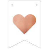 Bruiloft Roos Gold Mr. & Mrs Custom Name 7 Letters Vlaggetjes (Eerste vlag)