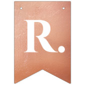 Bruiloft Roos Gold Mr. & Mrs Custom Name 7 Letters Vlaggetjes (Derde vlag)