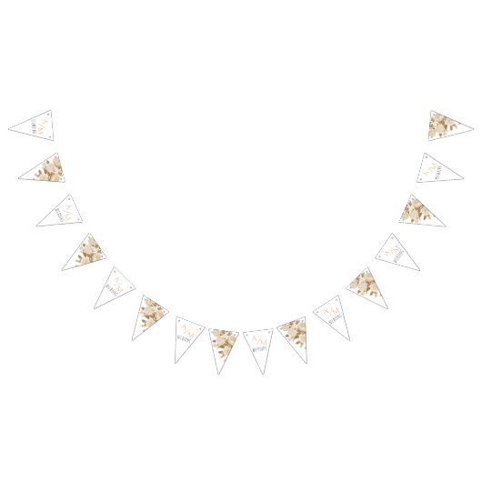 Bruiloft Roos Monogram Bunting banner (Alle)