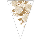 Bruiloft Roos Monogram Bunting banner (Tweede vlag)