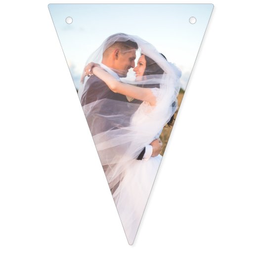 Bruiloft Roos Monogram Foto bunting banner (Tweede vlag)