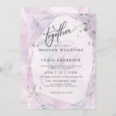 BRUILOFT | Roos roze en Lila Silver Jaspé (Voorkant / Achterkant)