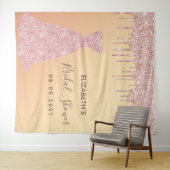 Bruiloft rose goud glinsterende druppels glamour wandkleed (In Situ (horizontaal))