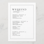 Bruiloft Routebeschrijving Welkomsttas Letter Tijd Menu (Achterkant)