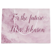 Bruiloft Roze Abstract Bloemen Groot Cadeauzakje (Voorkant)