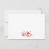Bruiloft Roze Bloem Koper Glitter Bedankt (Achterkant)