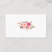 Bruiloft roze bloemfoto website invoegen Kaart (Achterkant)