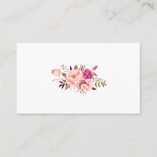 Bruiloft Roze Blush Goud Registry Insert Kaart (Achterkant)