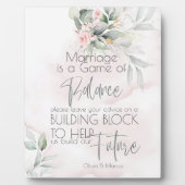 Bruiloft | Roze en Bleke groene olie Fotoplaat (Voorkant)