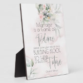 Bruiloft | Roze en Bleke groene olie Fotoplaat (Zijkant)