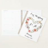 Bruiloft Roze Ivoor Rozen Organizer Planner (Display)