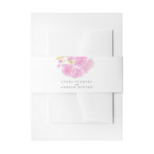 Bruiloft roze kersenbloesem waterverf personaliser uitnodigingen wikkel (Voorkant Voorbeeld)