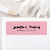 Bruiloft Roze Professioneel Bold Creatief Elegant Etiket (Insitu)