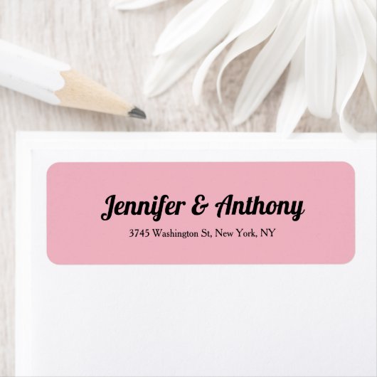 Bruiloft Roze Professioneel Bold Creatief Elegant Etiket (Insitu)