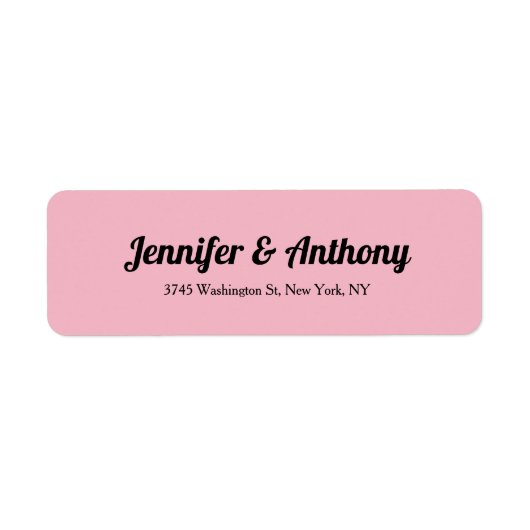 Bruiloft Roze Professioneel Bold Creatief Elegant Etiket (Voorkant)