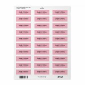 Bruiloft Roze Professioneel Bold Creatief Elegant Etiket (Full Sheet)