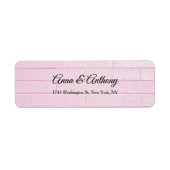 Bruiloft Roze Professioneel Creatief Elegant Plain Etiket (Voorkant)