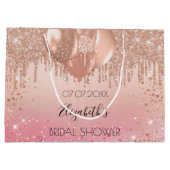 Bruiloft roze roos ballonnen groot cadeauzakje (Achterkant)