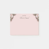 Bruiloft Roze Rozen & Duiven Notities Post-it® Notes (Voorkant)