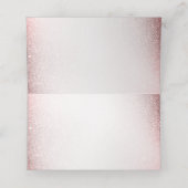 Bruiloft Roze Waterverf Bloem Glanzende Glitter Plaatskaartje (Binnenkant ongevouwen)