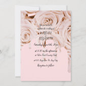 Bruiloft rozen druipt elegante kalligrafie tekst kaart (Achterkant)