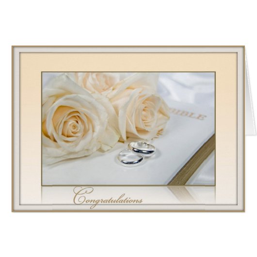 Bruiloft Rozen op Heilige Bijbel (Voorkant Horizontaal)