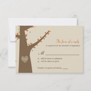 Bruiloft RSVP / Antwoordkaart van Love Owls Kaartje