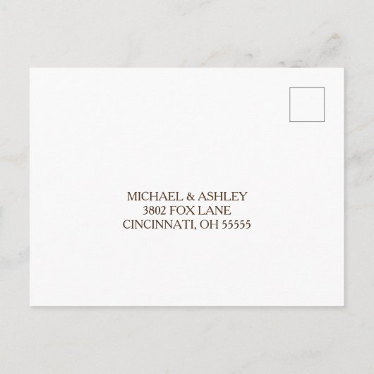 Bruiloft RSVP briefkaart met lavendel en strand ar (Achterkant)