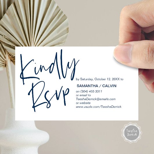 Bruiloft RSVP, Casual elegantie, Uitnodiging reage Informatiekaartje