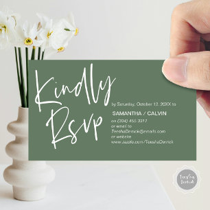 Bruiloft RSVP, Casual elegantie, Uitnodiging reage Informatiekaartje