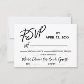 Bruiloft RSVP Casual handschrift met menu keuzes (Voorkant)