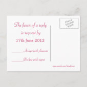 Bruiloft. RSVP. Daisies en Gerbera Briefkaart (Achterkant)