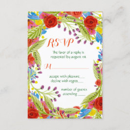 Bruiloft RSVP Feest Kaartje