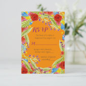 Bruiloft RSVP Feest Kaartje (Staand voorkant)