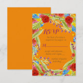 Bruiloft RSVP Feest Kaartje (Voorkant / Achterkant)