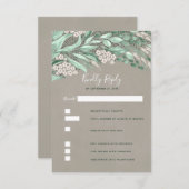 Bruiloft RSVP groen (Voorkant / Achterkant)