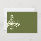 Bruiloft RSVP (groen) Kaartje (Achterkant)