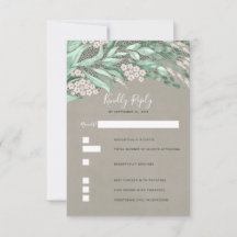 Bruiloft RSVP groen