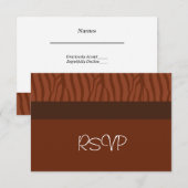 Bruiloft RSVP in Landelijk Oranje Kaartje (Voorkant / Achterkant)