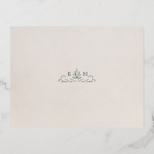 Bruiloft RSVP invoegen Victoriaans Pimpernel Folie Uitnodiging Briefkaart (Achterkant)