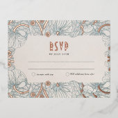 Bruiloft RSVP invoegen Victoriaans Pimpernel Folie Uitnodiging Briefkaart (Voorkant)