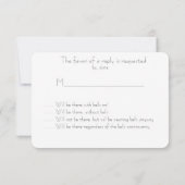 Bruiloft RSVP Kaart, Elegant Bourgondië en Silver (Achterkant)